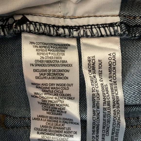 Calvin Klein Jeans Exposed Button High Rise Skinny Jean Sz 12/31 Blue Repreve - Picture 10 of 13